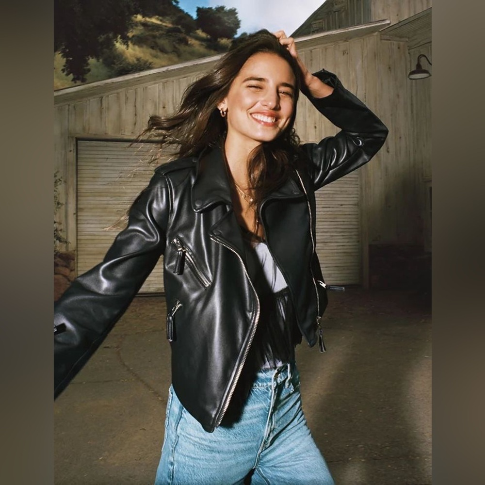 AE Vegan Leather Motorcycle Jacket